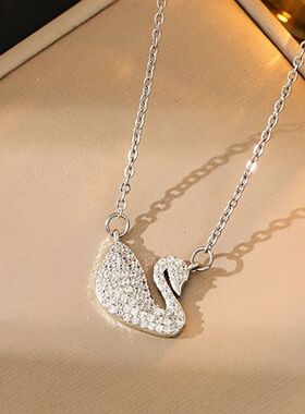 高级感项链链小众颈链天鹅轻奢