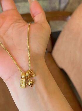 点缀话吊坠星月神爆款女项链diy