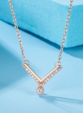 日常女轻钻百搭奢小众简约锁骨