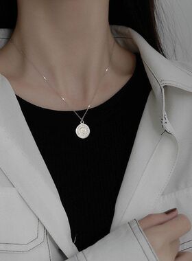 吊坠硬币项链项链女小众女小王子