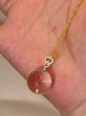 白一件锁骨女小红书简约链吊坠配饰项链代发水球精致爆款百搭项链