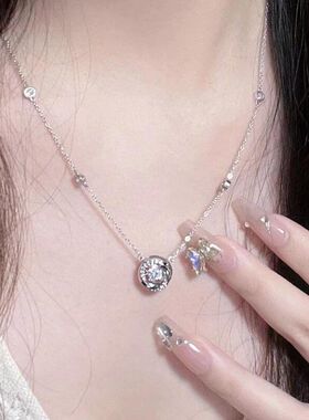 百搭项链新款吊坠轻奢小众三秒