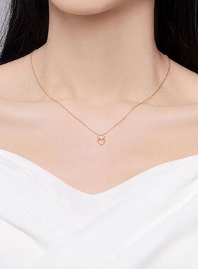 心钻石爆款2023钻石项链女链轻