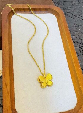 黄色个性拉丝爆款抖音简约小福蝶