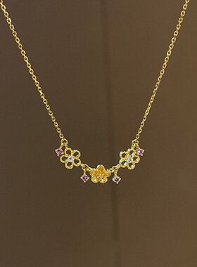 潮流风轻奢女款项链花朵潮链小众