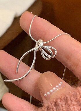 线条蝴蝶结新款时尚精致女颈链