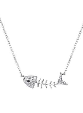 项链鱼骨潮网女锁骨风设计感时尚