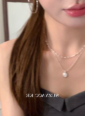 简约2025女奢小众小米珍珠项链