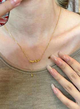 金蛇锁骨小众链项链设计感四芒星