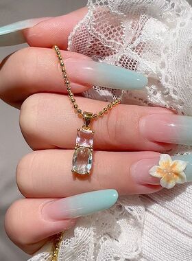 项链锁骨吊坠多巴胺锆石百搭链