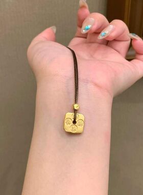 喜无事风国潮古法吊坠牌编绳牌