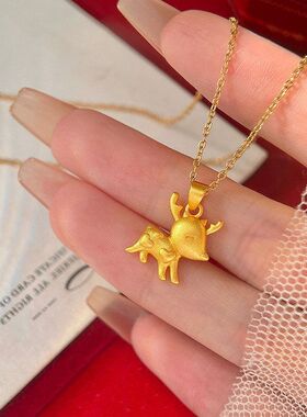 锁骨红奢网颈圣诞链小众不锈钢