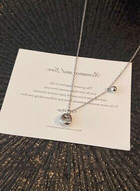 女称心如意新款坨子大气必应不锈钢个性项链有球简约饰品代发颈链