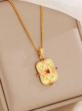 链个性轻奢鸢尾花精致潮流女锁骨