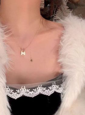 链项链女纯银999配饰锁骨链首饰