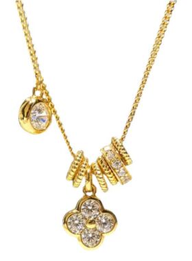 颈链女四叶精致2024花链项链锁骨