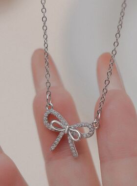 设计感项链锁骨一件蝴蝶结温柔