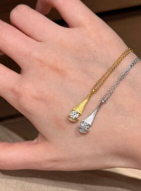 配饰新款链锁骨吊坠水滴2025沙漏