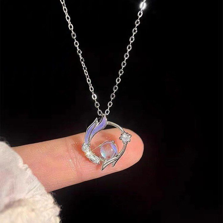 友项链女纯银999配饰锁骨链首饰