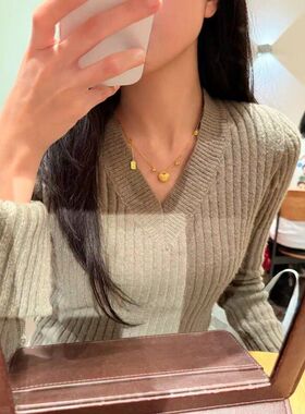 百搭女富贵福牌女轻奢链同款代发