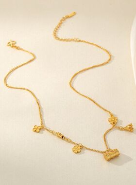 黄金链新款个性繁花镀花丝直播