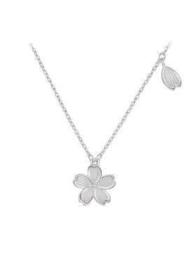 气质新款简约镀清纯樱花银链女生