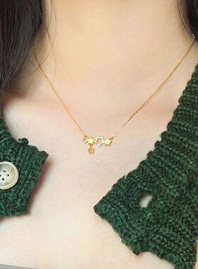 守护项链吊坠镂空锁骨五角星批发