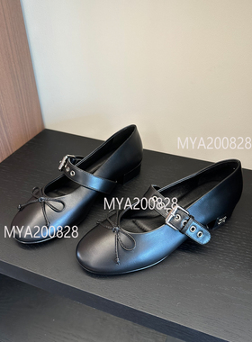 砖柜同款 叛逆芭蕾 甜妹少女！水钻蝴蝶结平底芭蕾舞鞋 浅口单鞋