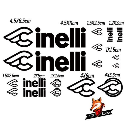 自行车架改装 CINELLI 轻量化装饰贴纸多种尺寸防水防晒多色可选