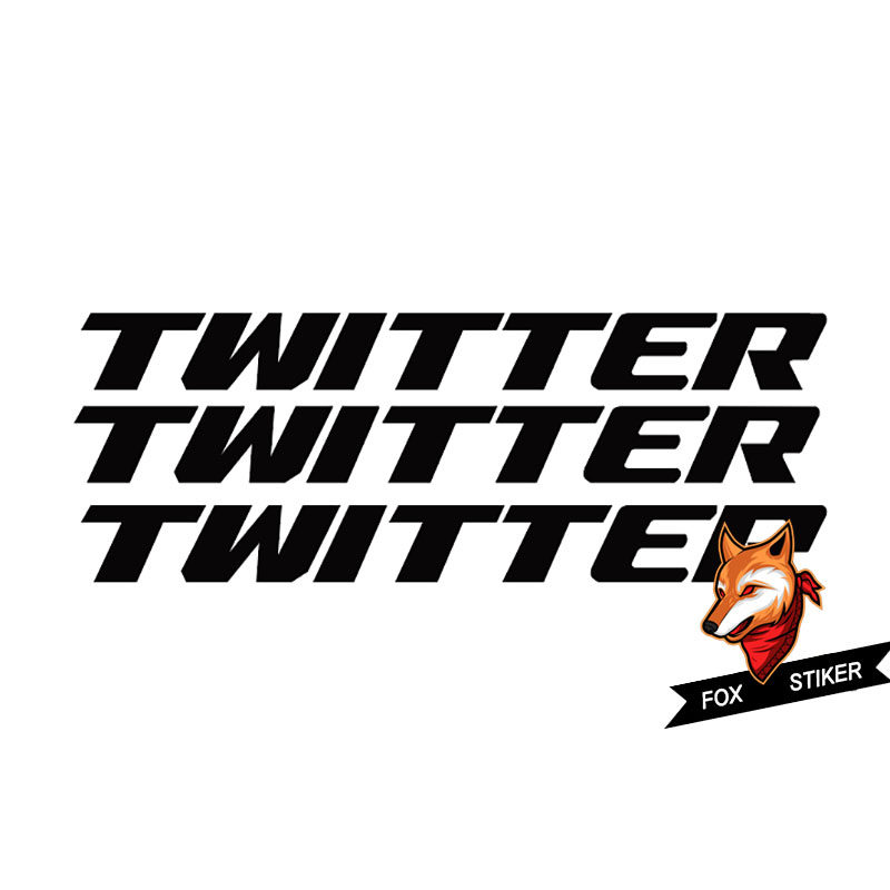 适用于骓特twitter公路车贴纸自行车下管车架logo贴纸定制