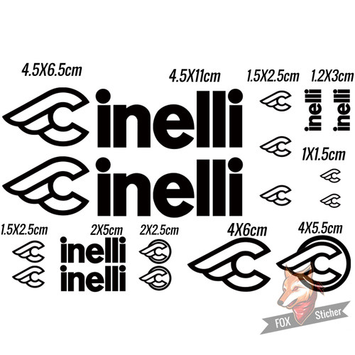 自行车架改装 CINELLI 轻量化装饰贴纸多种尺寸防水防晒多色可选