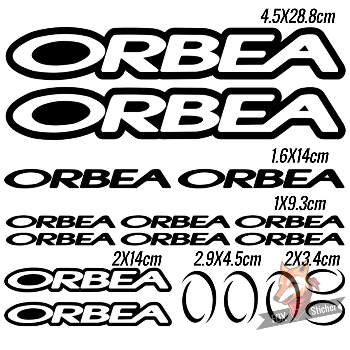 自行车架改装 ORBEA-3 轻量化装饰贴纸多种尺寸防水防晒多色可选