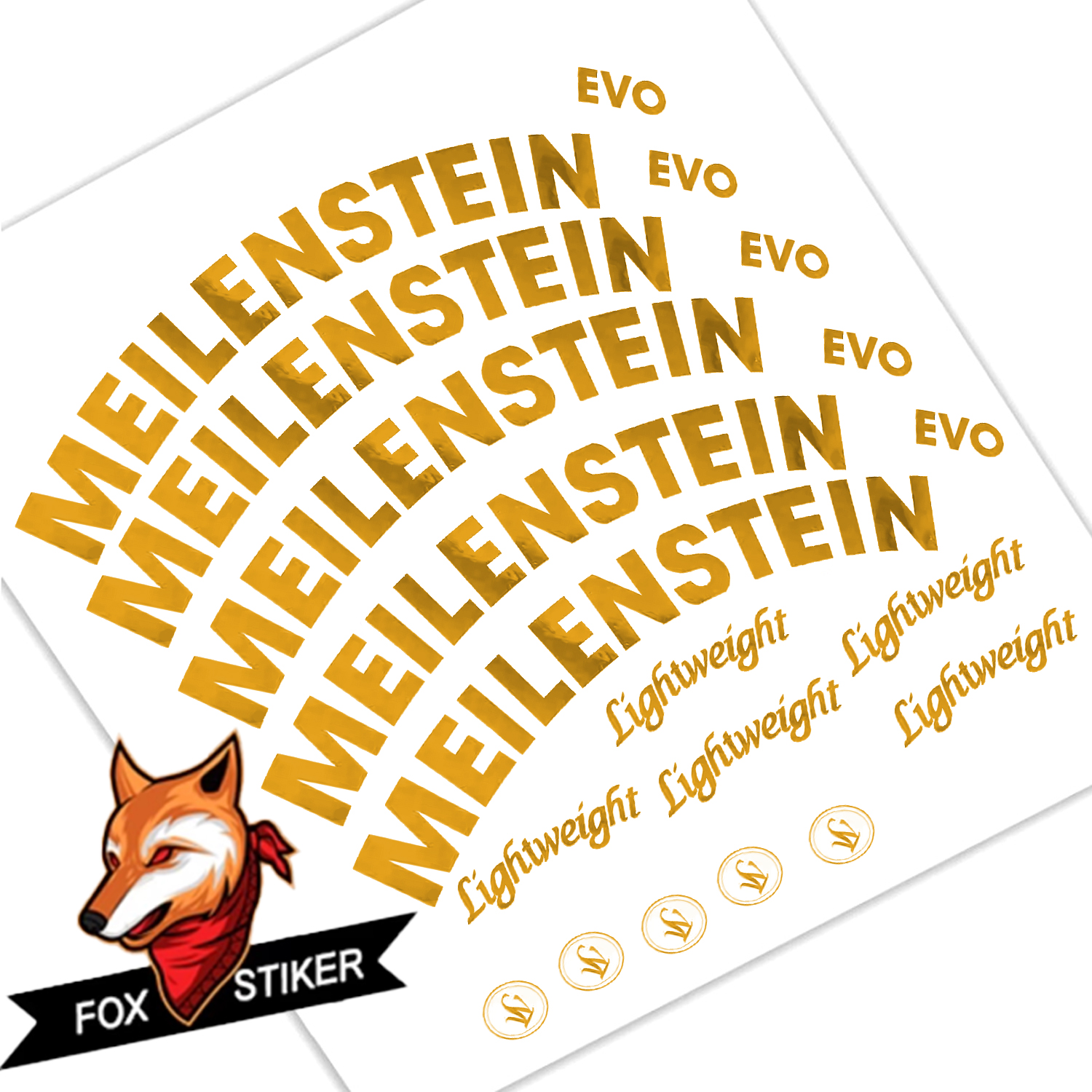 适用老王LIGHTWEIGHT MEILENSTEIN EVO轮组原标LOGO改色防水贴纸