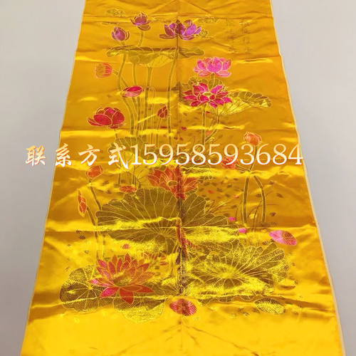 10条起批高档金线寿被布料老人布料殡葬用品彩金布料锦缎布料