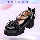 学生日系少女鞋 JK制服大码 lo鞋 原创设计洛丽塔女鞋 哥特风Lolita鞋