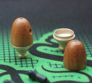 枣形DIY耳机外壳 10mm樱桃木子弹头实木耳机耳壳鸣匠入耳式重低音