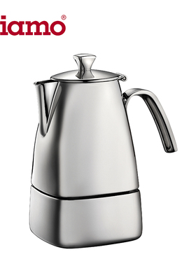 Tiamo 不锈钢摩卡壶家用煮咖啡壶户外露营煮咖啡意式摩卡壶