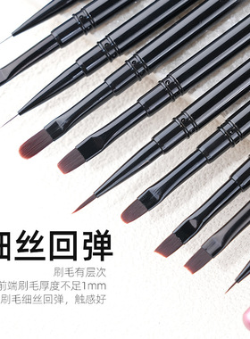 豆蔻美甲笔刷套装金属杆画花彩绘