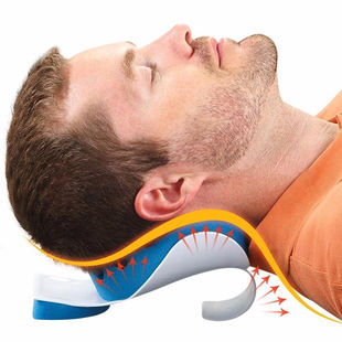theraputic neck pillow, neck and shoulder relaxer, real ease