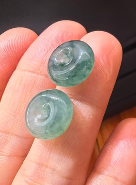 天然翡翠平安扣吊坠男女款玉石项链平安扣挂件