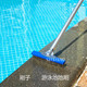 包邮 游泳池三角池刷10寸地板刷子鱼池不锈钢 钢丝池壁清洗18寸刷