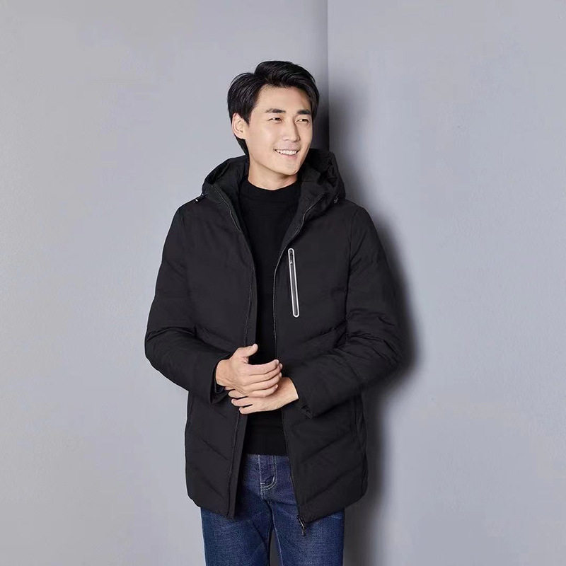 戈德堡连帽加厚保暖男士羽绒外套 2021冬季新品中长款羽绒服男