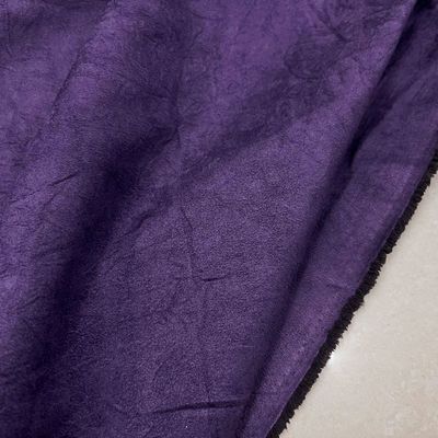 紫色麂皮绒面料春秋设计师DIY布