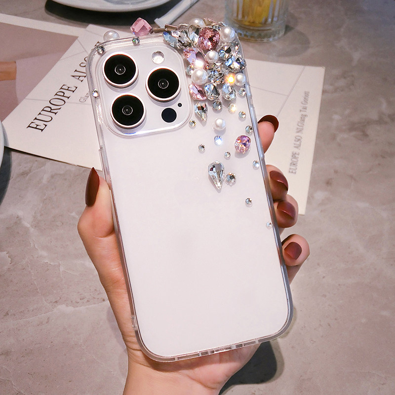 三星S30奢华带钻手机壳s24可爱名媛粉note10+全包防摔女款S25ultra高档水晶9plus网红抖音专用8日韩适用S23FE