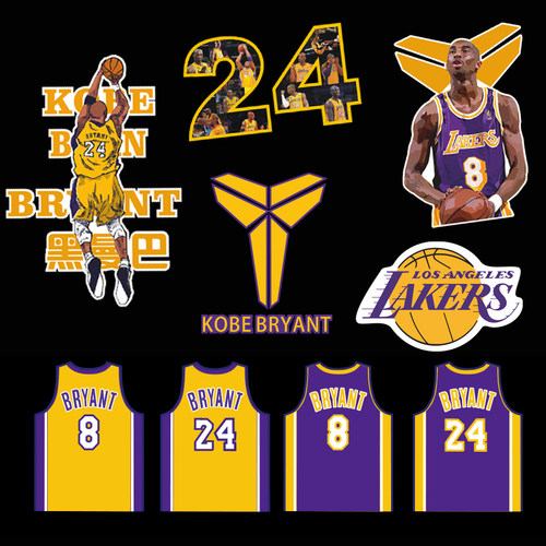 篮球明星科比Kobe黑曼巴精神个性汽车油箱盖球衣24号湖人车贴装饰