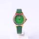 新款 镶钻天然翡翠绿水鬼手表女士防水渐变彩钻时尚 腕表石英表证书