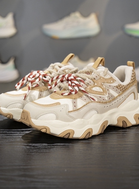 李宁猫爪LITE 3 经典休闲鞋女子新款加绒保暖厚底运动鞋AGCV390