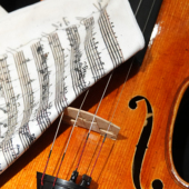 爱小提「小星星变奏曲」莫扎特手稿麂皮绒专业提琴擦琴布音乐文创