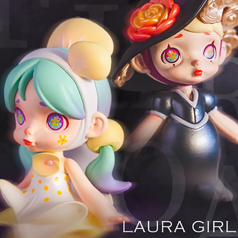 laura劳拉半夏兰花暗夜蔷薇花卉谢幕礼盒吊卡手办公仔大娃限量