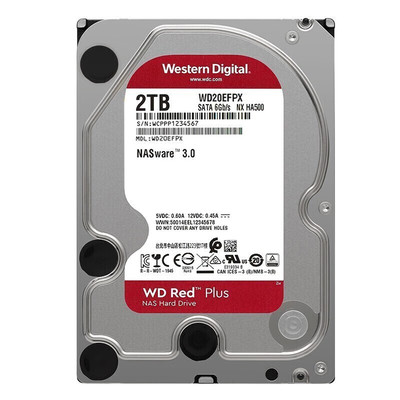 WD西部数据 PLUS 红盘 sata 3.5寸 台式机械硬盘 2TB WD20EFPX
